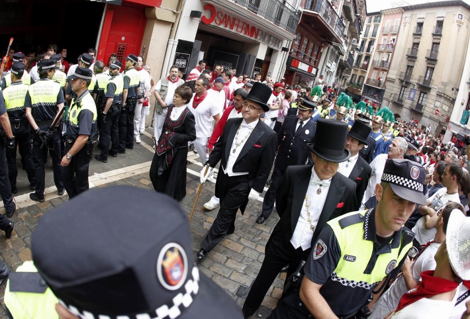 Ospakizunak eta jai giroa nagusi, San Fermin egunean. Irudia: EFE