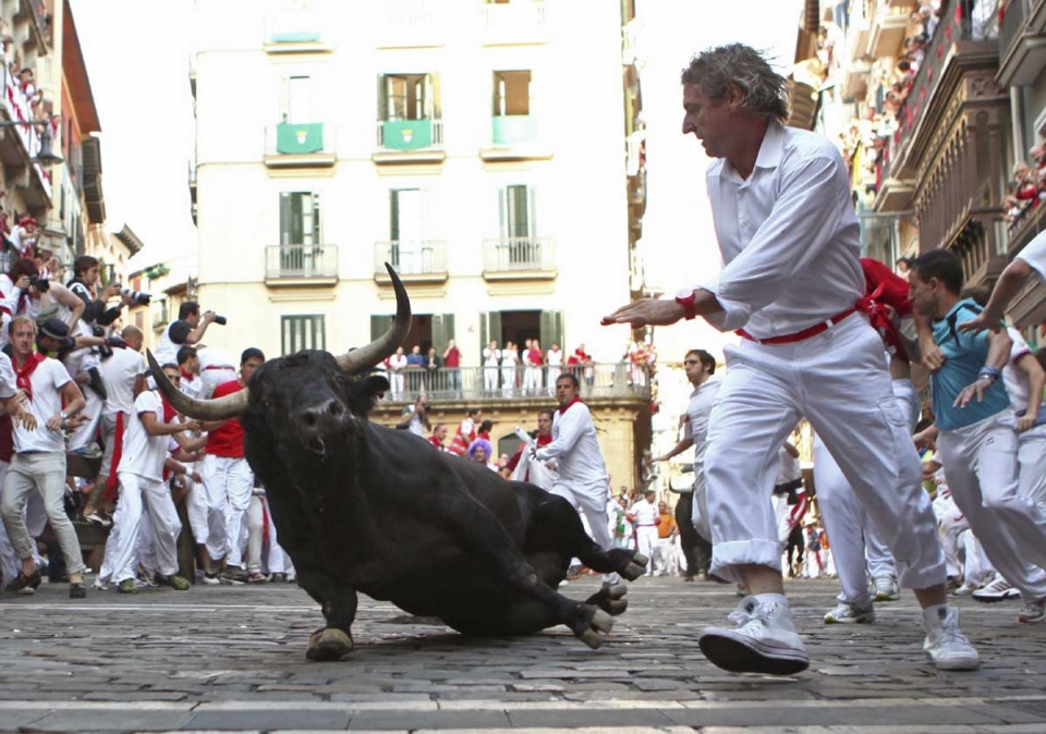 (12-07-2011) Encierro de la ganaderÃ­a Victoriano del RÃ­o. Foto: EFE
