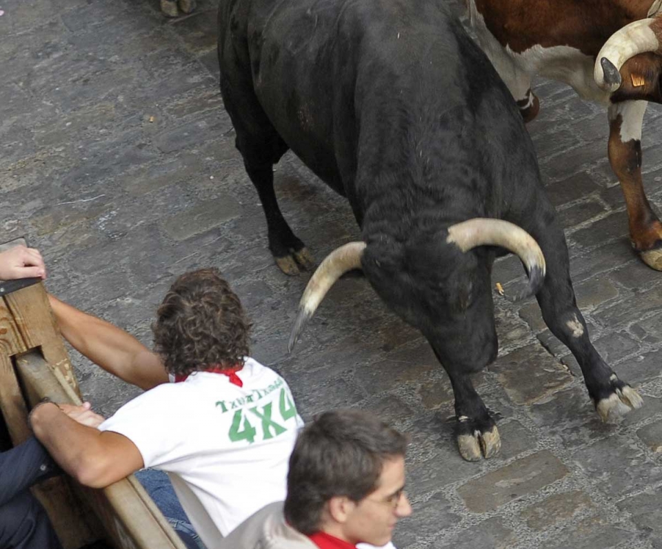 (12-07-2011) Encierro de la ganaderÃ­a Victoriano del RÃ­o. Foto: EFE