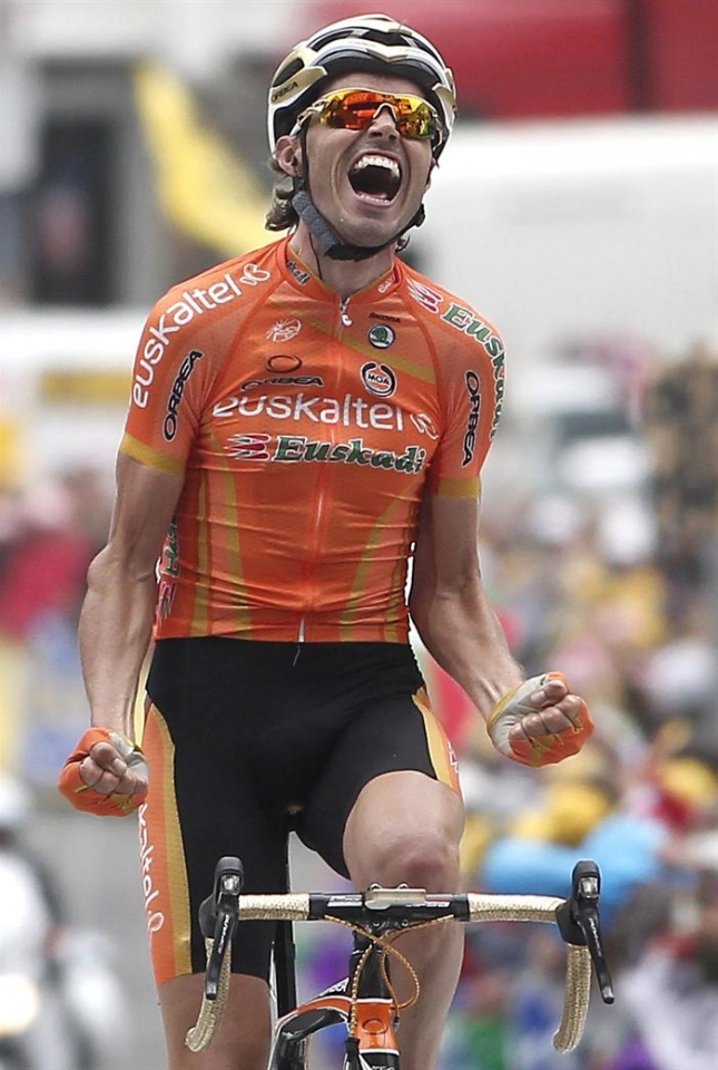 Samuel Sanchezek (Euskaltel) irabazi du Frantziako Tourreko hamabigarren etapa. Argazkia. EFE