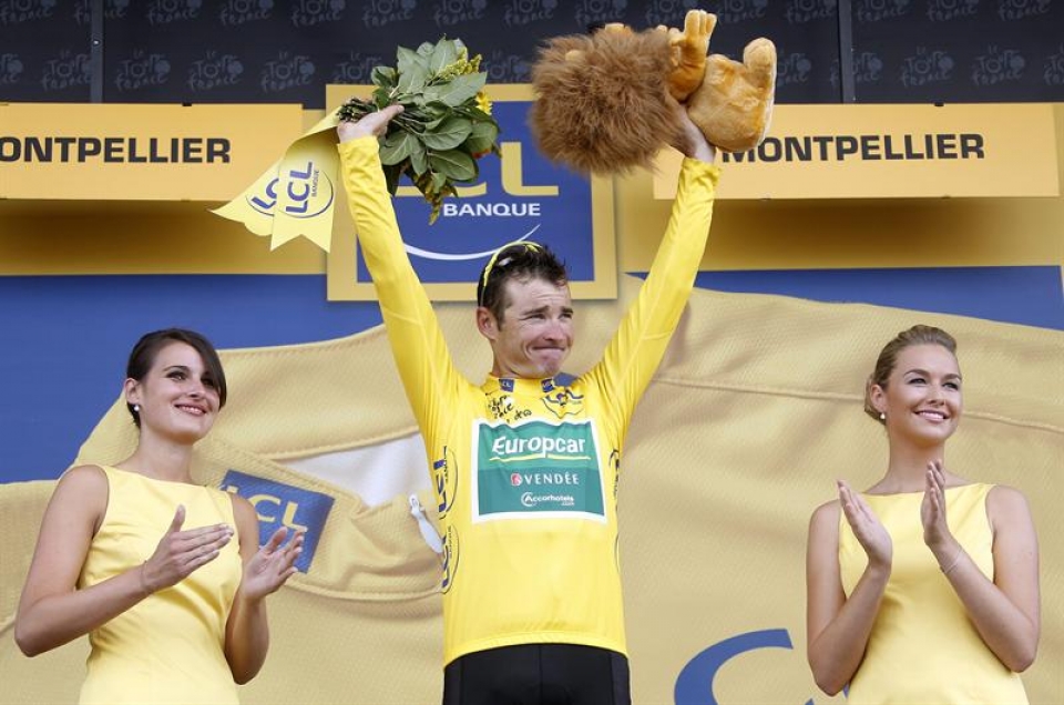 Thomas Voeckler, Tourreko lider. Argazkia: EFE