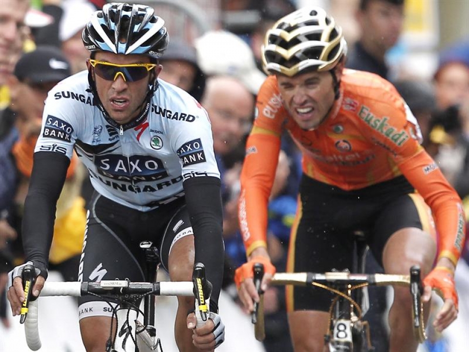 Contador eta Samuel SÃ¡nchez. Argazkia: EFE