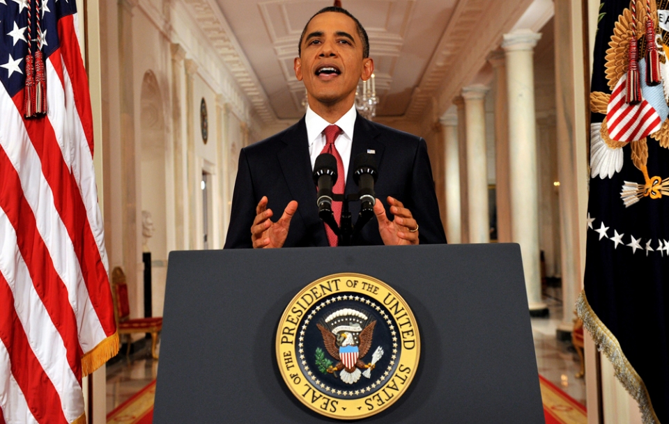 Barack Obama, durante su alocución desde la Casa Blanca. EFE