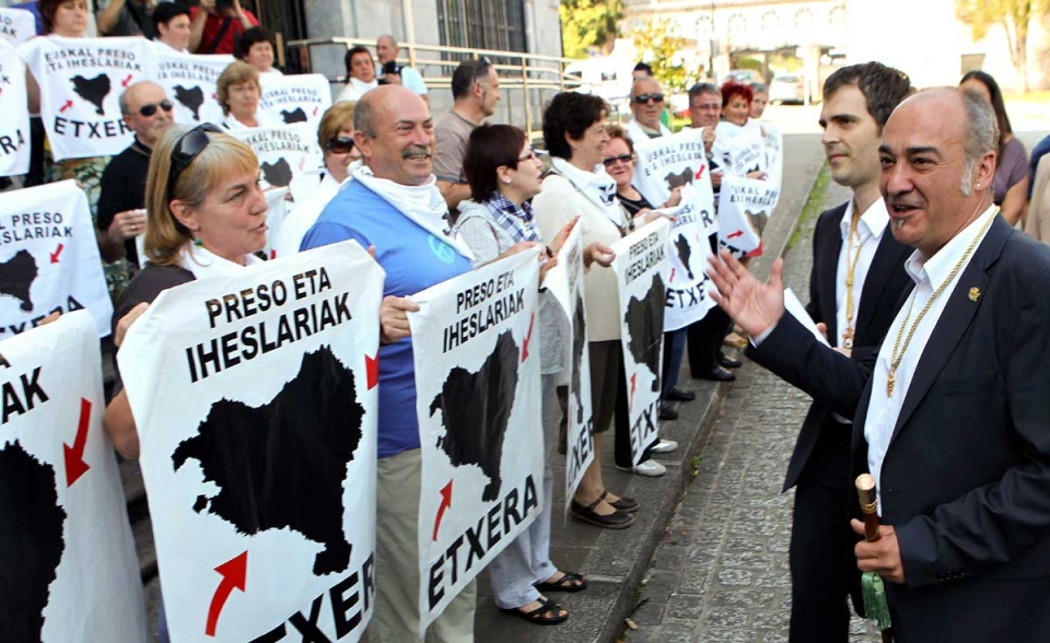 Martin Garitano en la recepción de autoridades celebrada en Azpeitia. Foto: EITB