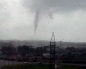 A strong tornado devastates a city in Russia
