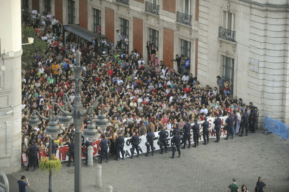 Los indignados toman el centro de Madrid