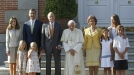El Papa comienza su segunda jornada con la visita a la familia Real