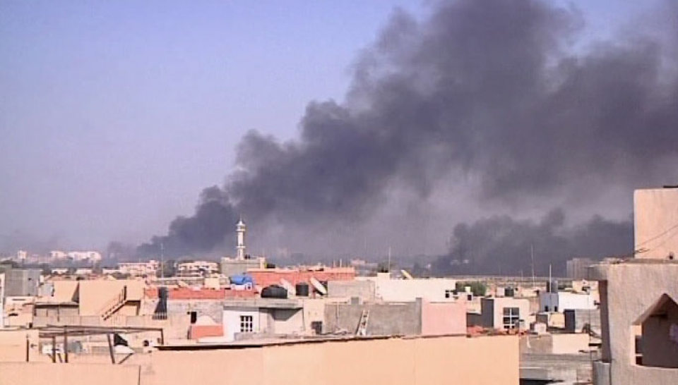 Los rebeldes libios han atacado el complejo residencial de Gadafi. Foto: EITB