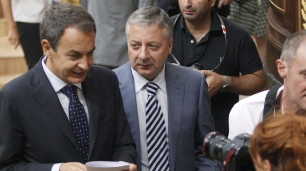 Zapatero in the Spanish Parliament. Photo: EFE