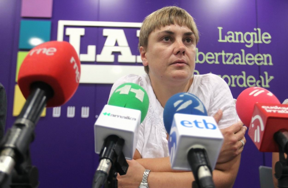 Ainhoa Etxaide, secretaria general de LAB. Foto: EFE