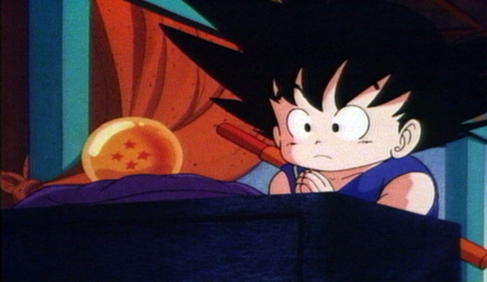 Son Goku bere aitonaren dragoi bolarekin