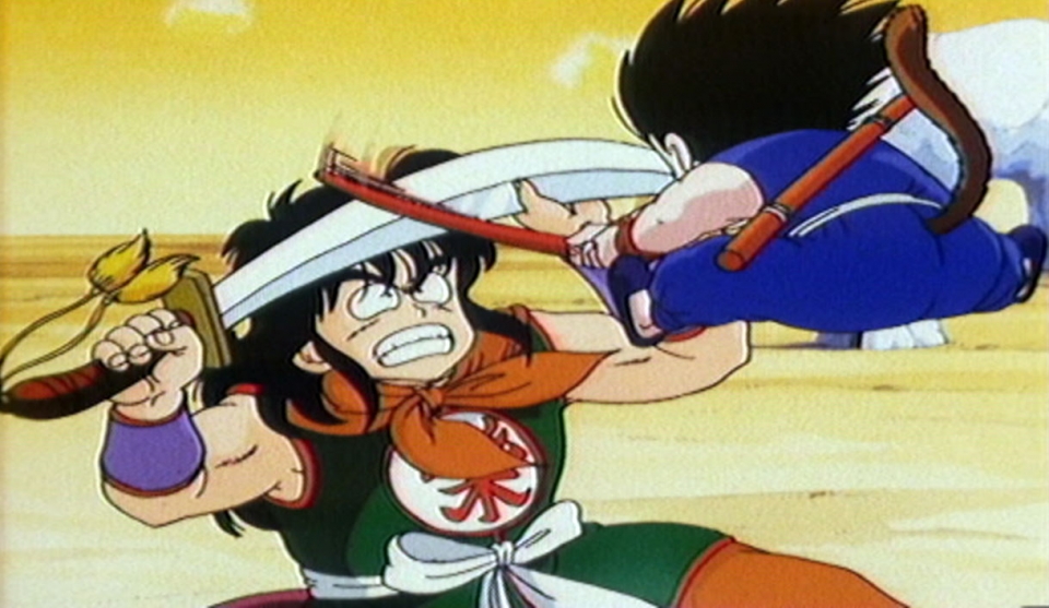 Yamcha eta Goku borrokan