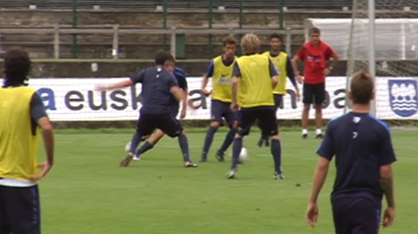 Entrenamiento de la Real. Foto: EITB