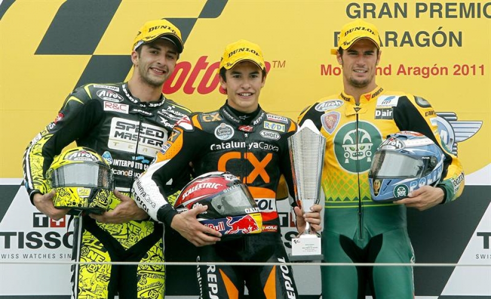 Aragoiko Sari Nagusia Marc Marquezek irabazi du Moto2n. Argazkia: EFE