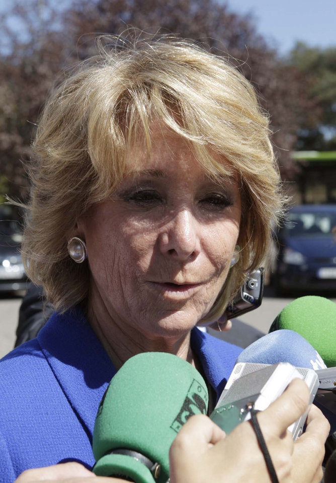 Esperanza Aguirre, Madrilgo presidentea. Argazkia: EFE