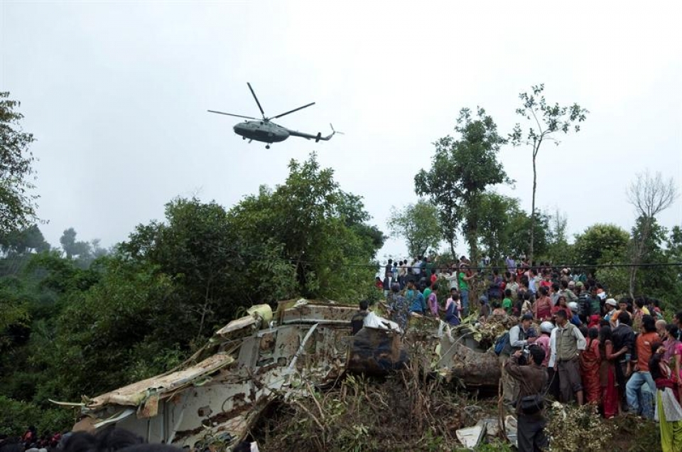 Accidente aéreo en Nepal. Foto: EFE