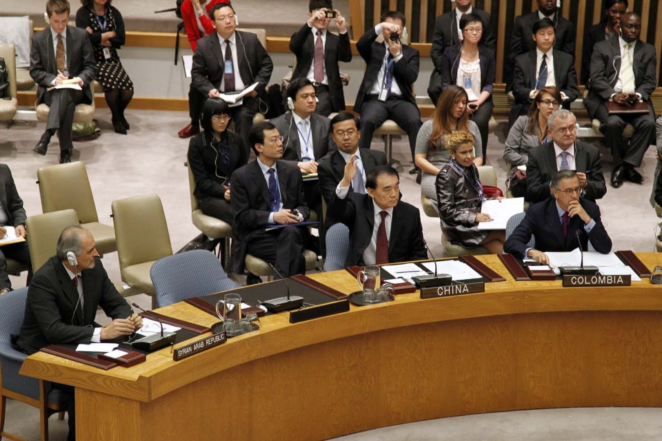 China ejerce su derecho a veto en el Consejo de Seguridad de la ONU.