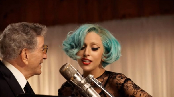Singer Lady Gaga with Tony Benett. Photo: EiTB