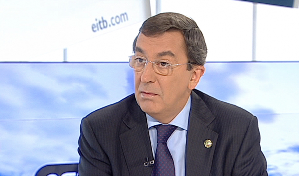 José Luis Bilbao, diputado general de Bizkaia, en ETB. Foto: EITB