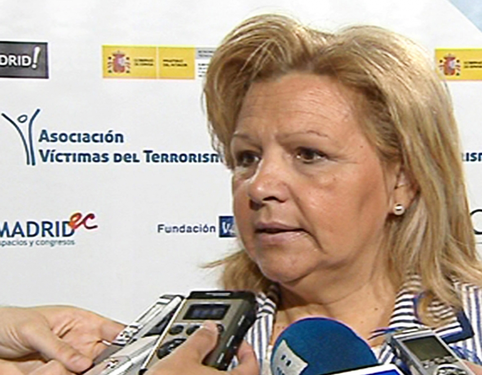 La presidenta de la Asociación de Víctimas del Terrorismo (AVT), Ángeles Pedraza. Foto: EITB