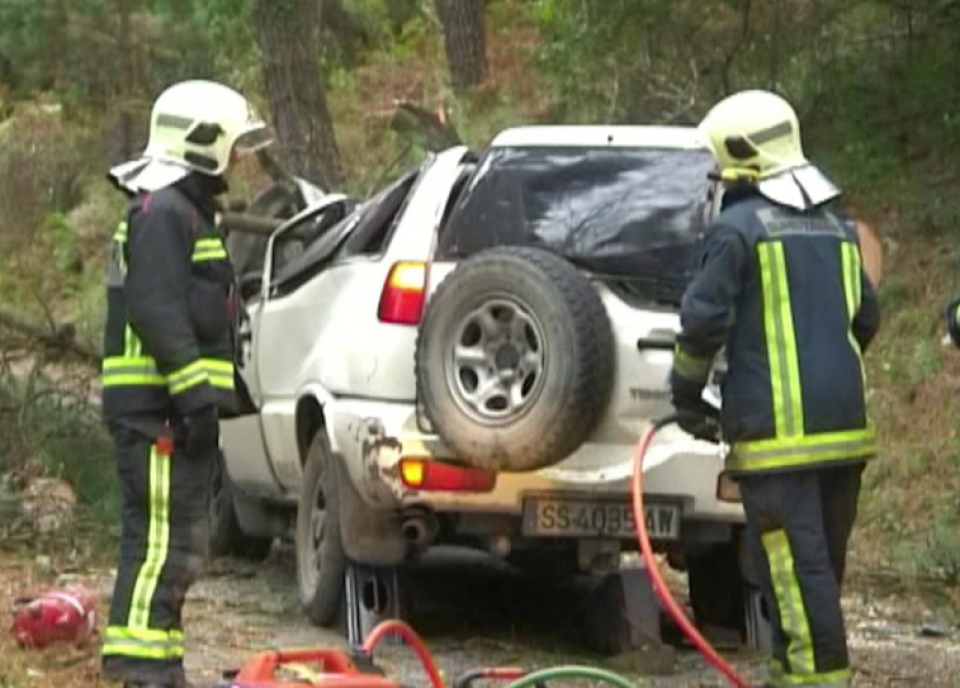 El vehículo accidentado.