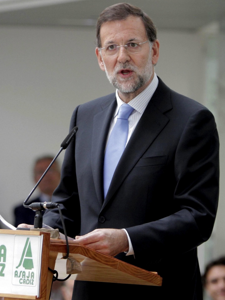 Mariano Rajoy PPko presidentea, prentsaurreko batean. Argazkia: EFE