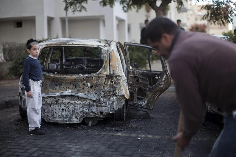 Ataques en la franja de Gaza. Foto: EFE