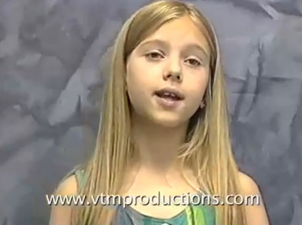 Imagen del casting de Scarlett Johansson con 9 años. Foto: YouTube