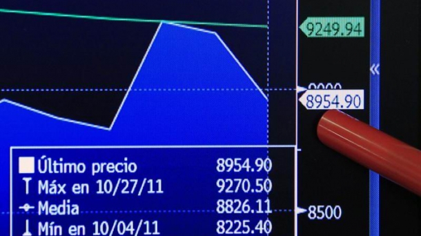 Gráfico del Ibex 35 a final de octubre. Foto: EFE