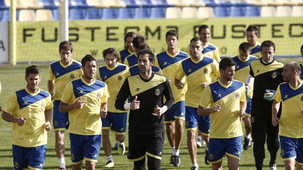 El Villarreal prepara el partido ante el Manchester City. Foto: EFE