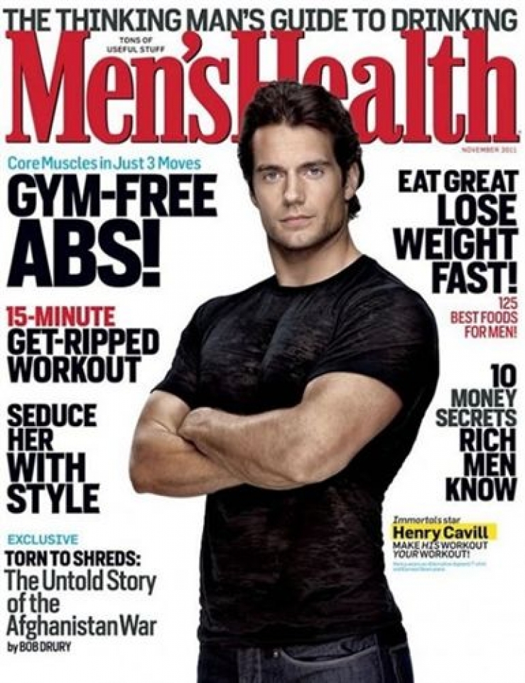 Henry Cavill, en la portada de 'Men's Health'. Foto: 'Men's Health'