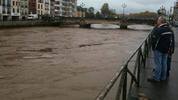 Le Pays Basque touché par de fortes pluies. Photo: EITB