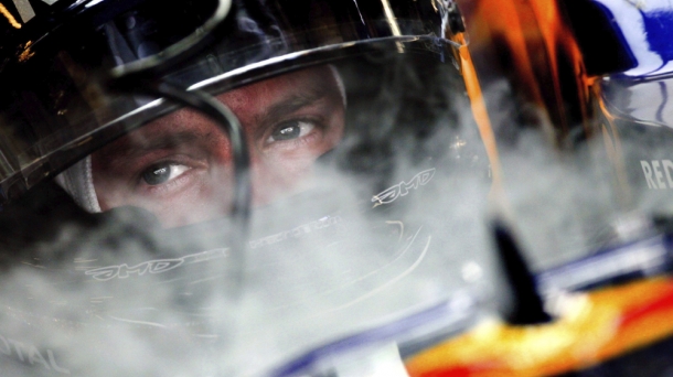 Sebastian Vettel en Yas Marina, Abu Dabi. Foto: EFE.