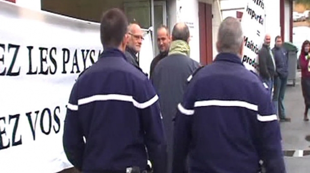 Occupation à Hélette. Photo: EITB