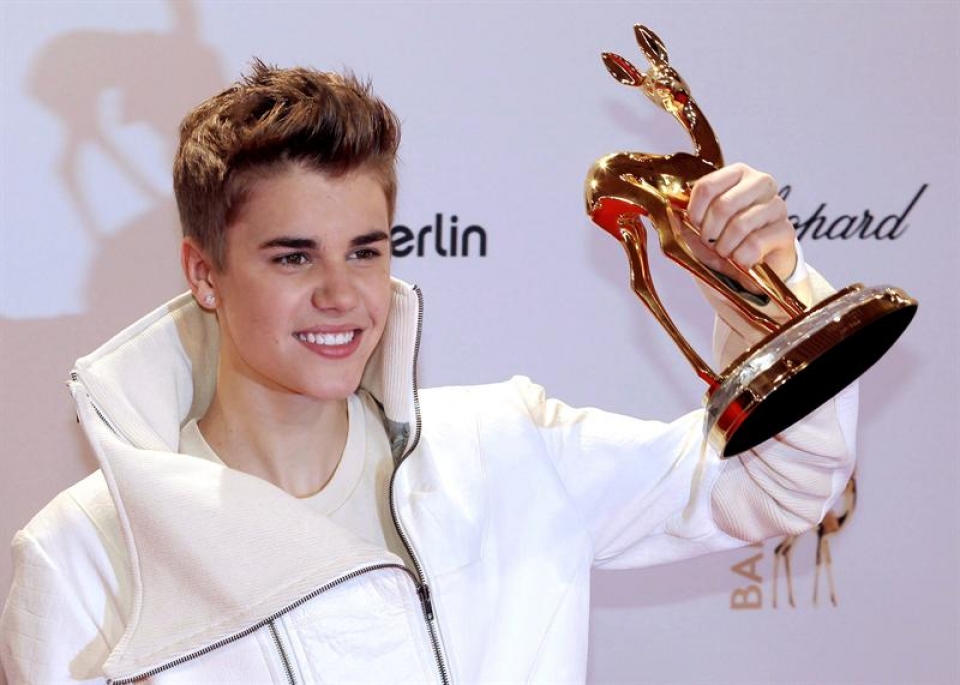 Justin Bieber, en la gala de entrega de los premios Bambi Awards 2011. Foto: EFE