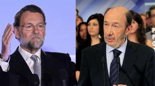 Mariano Rajoy y Alfredo Pérez Rubalcaba. EFE