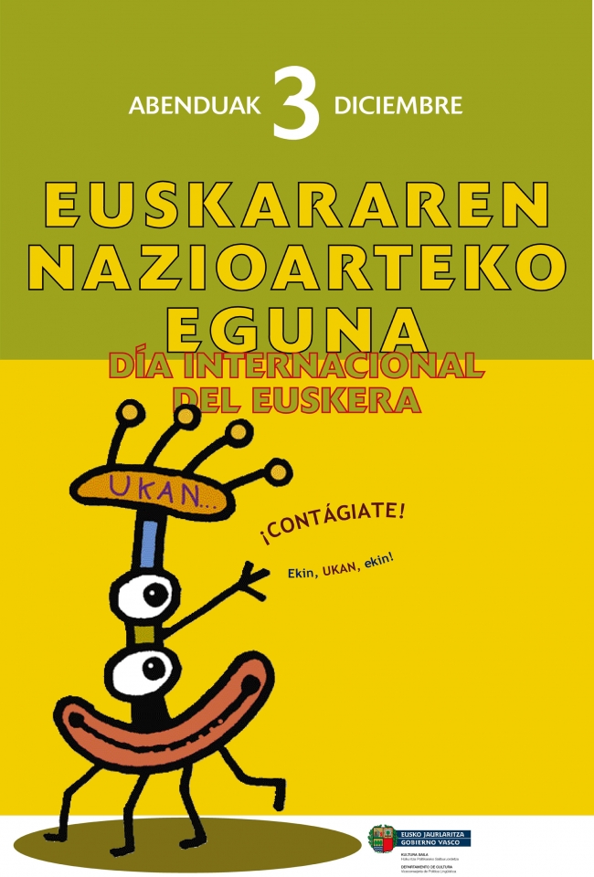 Cartel del Día Internacional del Euskera. Foto: Eusko Ikaskuntza