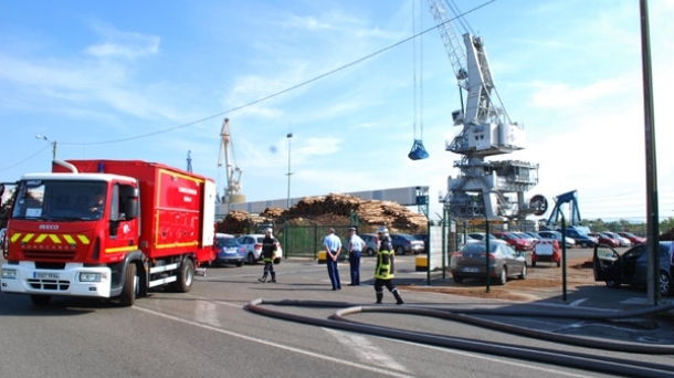 Test de sécurité pour Yara sur le port de Bayonne, en septembre dernier. Photo: EITB