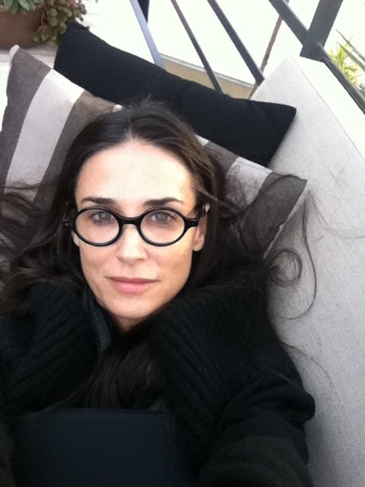 Demi Moore, en una imagen de su Twitter. Foto: Demi Moore Twitter