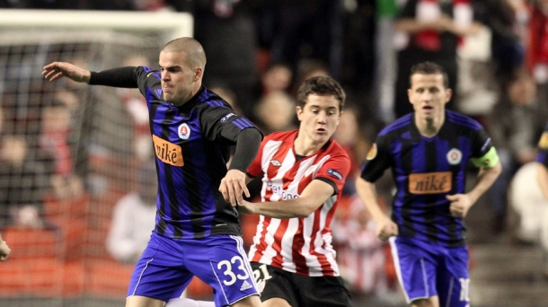 Herrera, ante el Slovan Bratislava. Foto: EFE