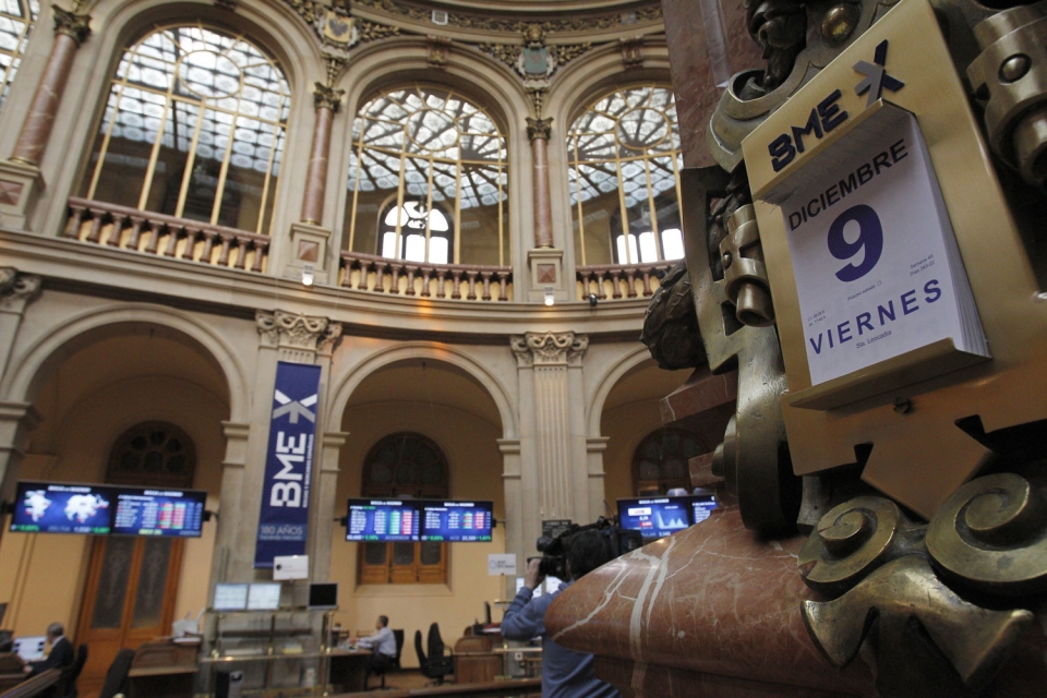 Imagen del interior del Palacio de la Bolsa de Madrid