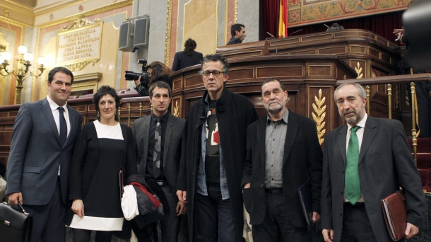 Los diputados de Amaiur, en el Congreso. EFE