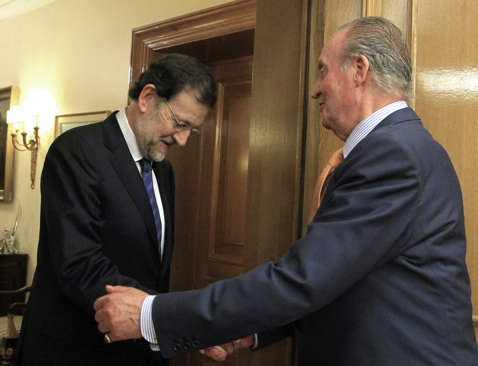 Mariano Rajoy eta Juan Carlos erregea. Argazkia: EFE