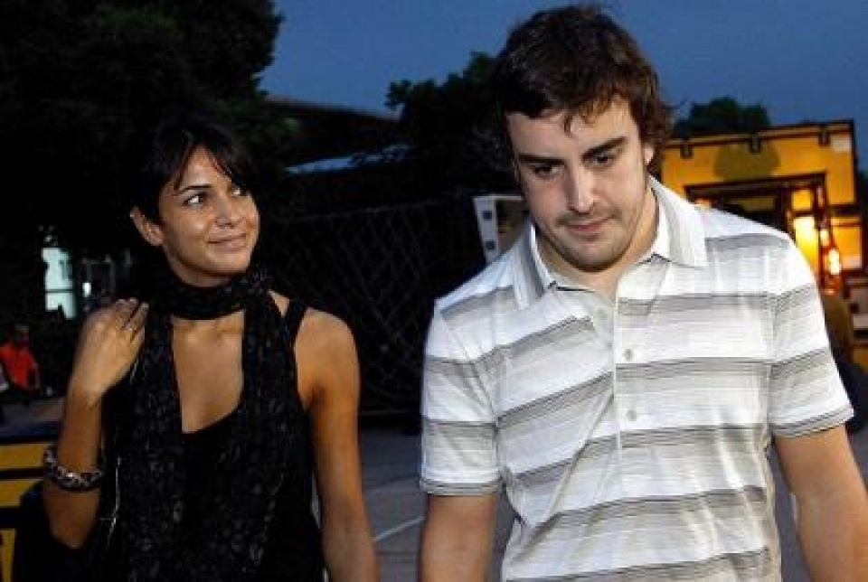 Raquel del Rosario y Fernando Alonso, cuando todavía estaban juntos. Foto: EFE