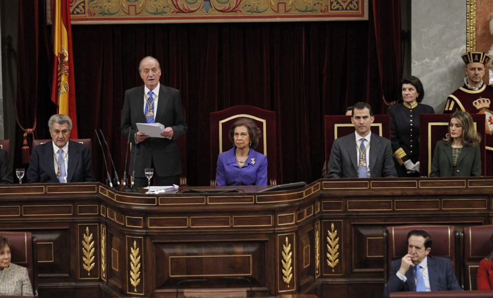 Juan Carlos I.a erregea, Legegintzaldiaren inaugurazio ekitaldian. EFE