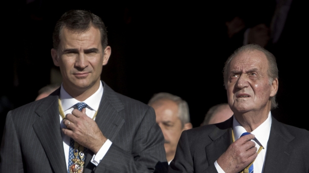 Prince Felipe of Asturias and King Juan Carlos I of Spain. Photo: EFE