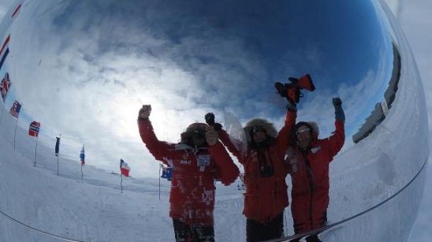 Liv Arnesen en el Polo Sur