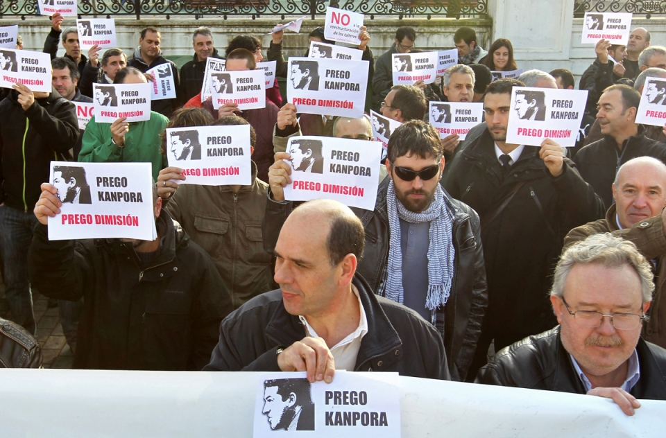 Metroko greba batzordeko manifestazioa. Argazkia: EITB