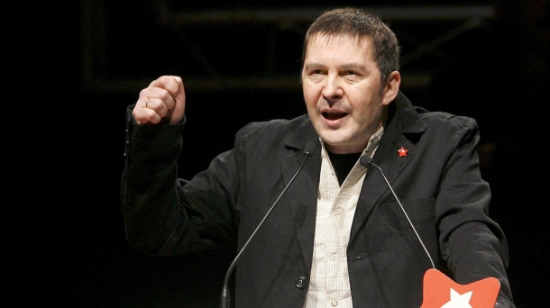 Arnado Otegi durante un acto político (Foto archivo)