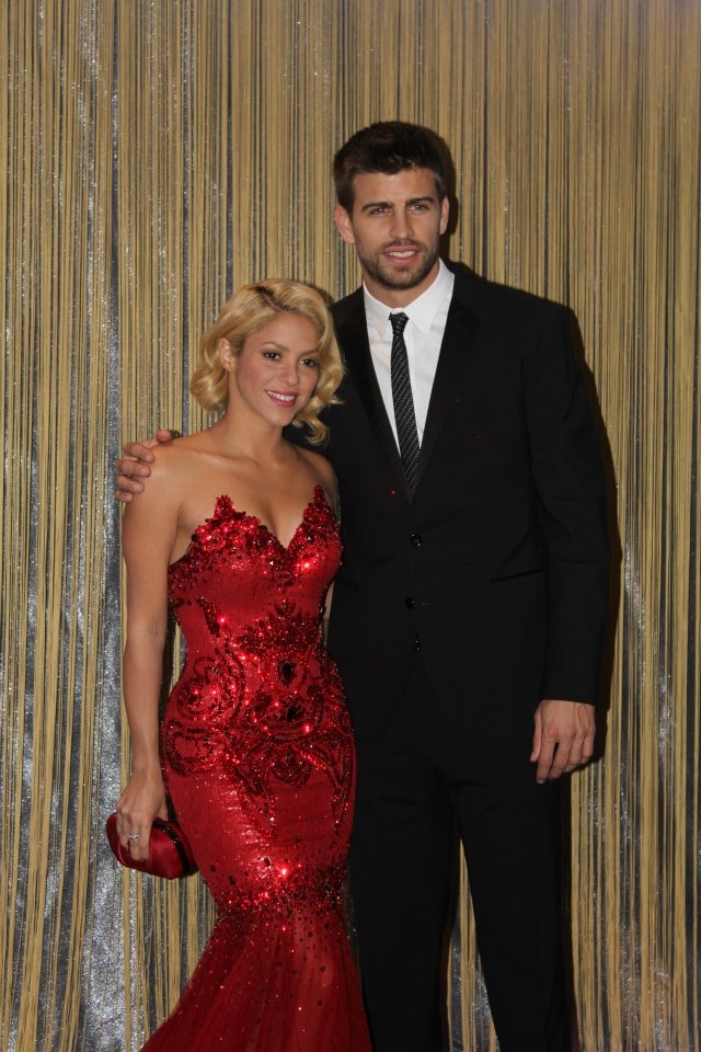 Shakira y Piqué, en la ceremonia de entrega del Balón de Oro. Foto: Facebook Shakira